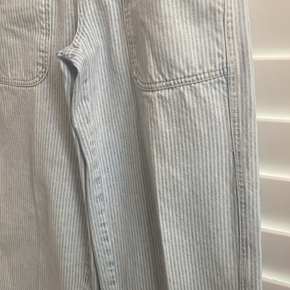 Free People we the free piper midrise cropped wide leg pants.Sz 26 jeans striped - Picture 10 of 14